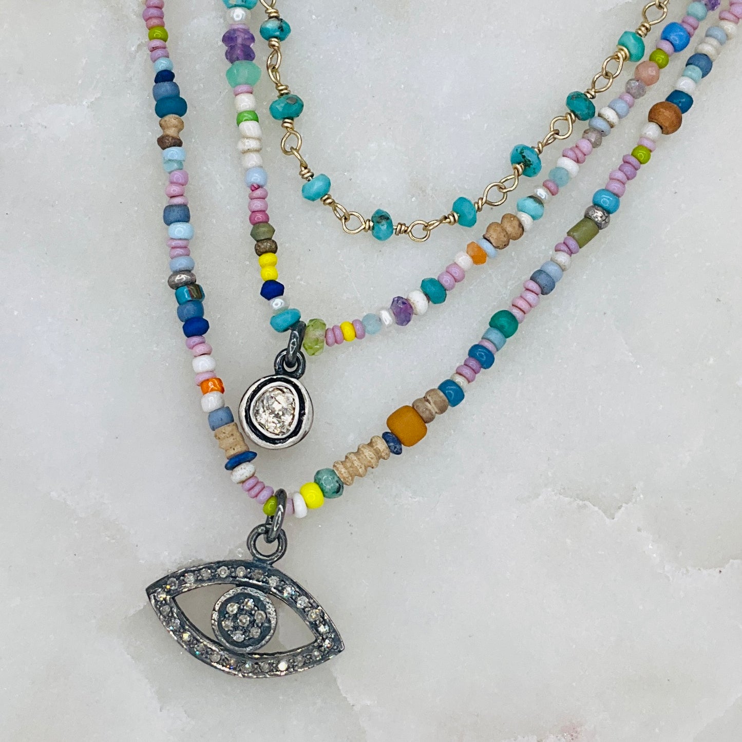 "I am Protected" Evil Eye Necklace