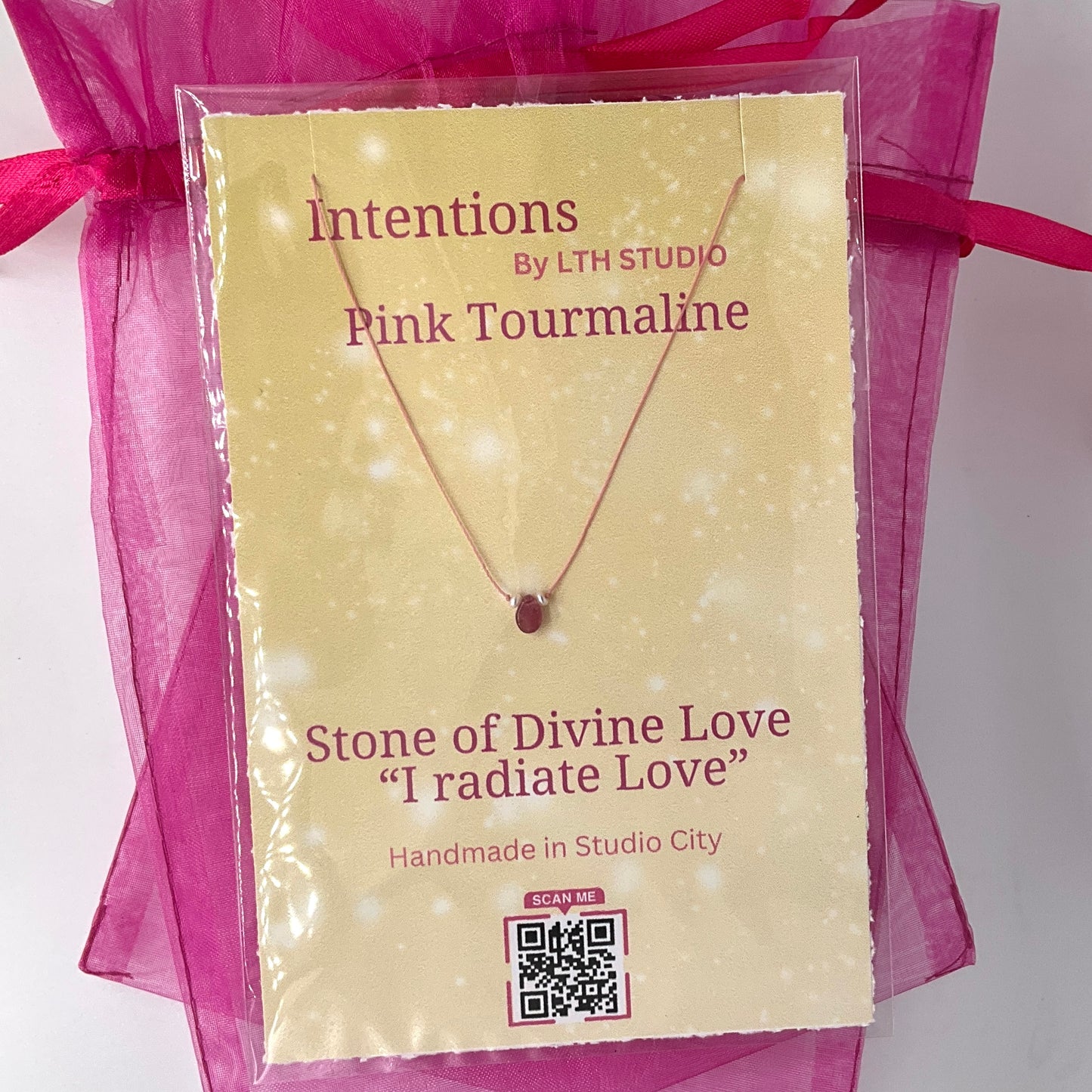 Pink Tourmaline Intention Necklace
