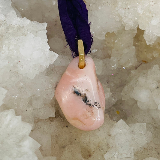Spiritual Awakening Pink Peruvian Opal Pendant