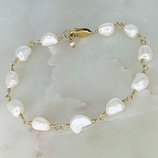 Jelly Bead Pearl Bracelet